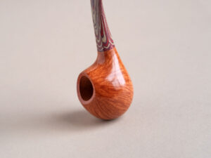 Drop, a quarter-bent-smoking-pipe-made of briar, with limited edition sem ebonite stem, handmade by Arcangelo Ambrosi