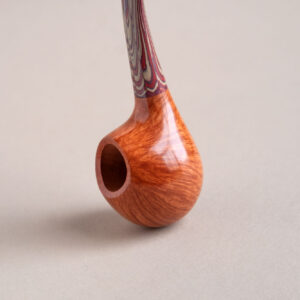 Drop, a quarter-bent-smoking-pipe-made of briar, with limited edition sem ebonite stem, handmade by Arcangelo Ambrosi