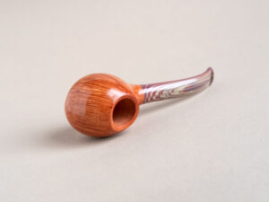 Drop, a quarter-bent-smoking-pipe-made of briar, with limited edition sem ebonite stem, handmade by Arcangelo Ambrosi