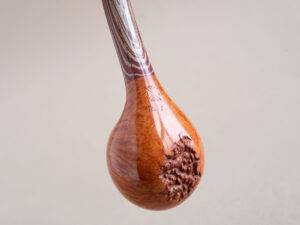 Drop, a quarter-bent-smoking-pipe-made of briar, with limited edition sem ebonite stem, handmade by Arcangelo Ambrosi