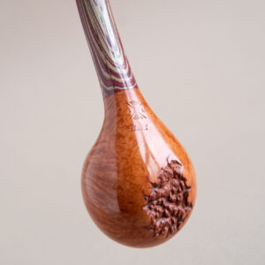 Drop, a quarter-bent-smoking-pipe-made of briar, with limited edition sem ebonite stem, handmade by Arcangelo Ambrosi