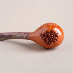 Drop, a quarter-bent-smoking-pipe-made of briar, with limited edition sem ebonite stem, handmade by Arcangelo Ambrosi