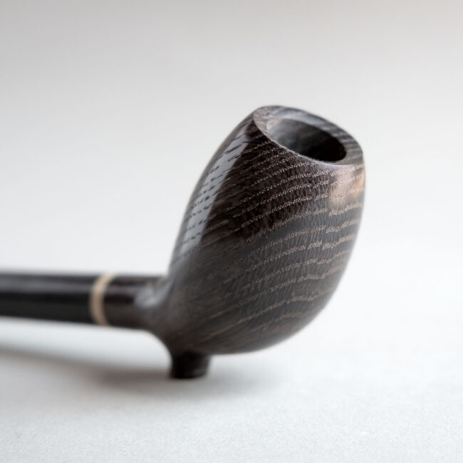 Cutty churchwarden fossil edition, bog oak bowl and stem, handmade by Arcangelo Ambrosi