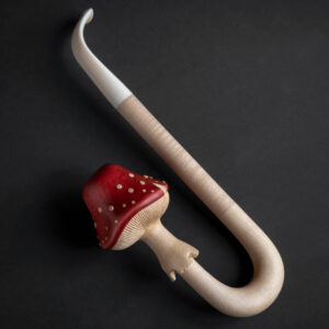 Mushroom Pipe (Amanita Muscaria), sculptural smoking pipe hand crafted by Arcangelo Ambrosi.