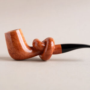 knotted smoking pipe hand-carved by arcangelo ambrosi made of briar