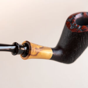 Dublin pipe sandblasted with boxwood shank