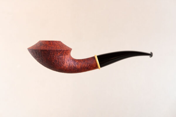 Rhodesian pipe half-bent sandblasted, by Arcangelo Ambrosi