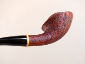 Rhodesian pipe half-bent sandblasted, by Arcangelo Ambrosi