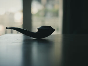 Rhodesian pipe half-bent sandblasted, by Arcangelo Ambrosi